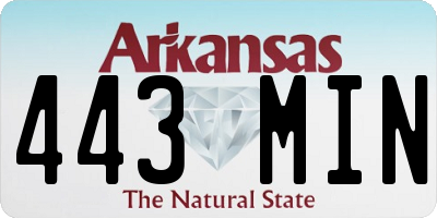 AR license plate 443MIN