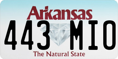 AR license plate 443MIO