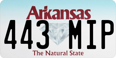 AR license plate 443MIP