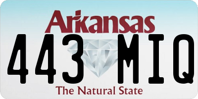AR license plate 443MIQ