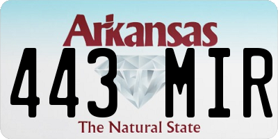 AR license plate 443MIR