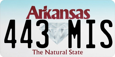 AR license plate 443MIS