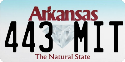 AR license plate 443MIT