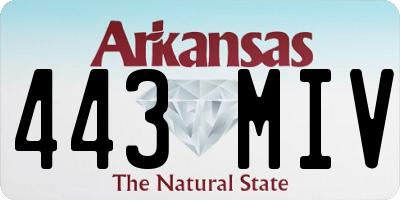 AR license plate 443MIV