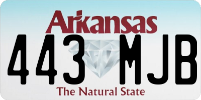 AR license plate 443MJB