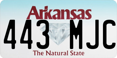 AR license plate 443MJC