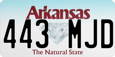 AR license plate 443MJD