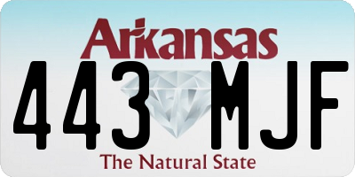 AR license plate 443MJF