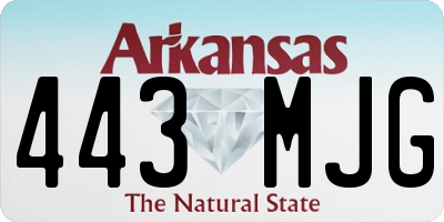 AR license plate 443MJG
