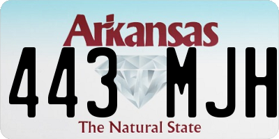 AR license plate 443MJH