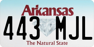 AR license plate 443MJL