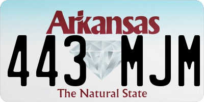 AR license plate 443MJM