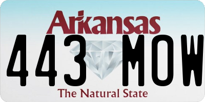 AR license plate 443MOW