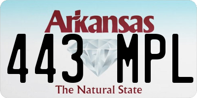 AR license plate 443MPL