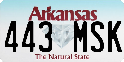 AR license plate 443MSK