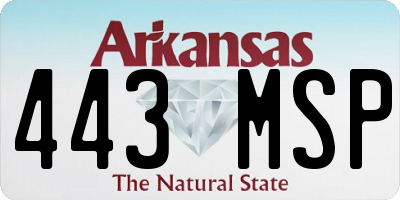 AR license plate 443MSP