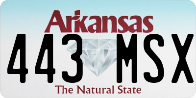 AR license plate 443MSX