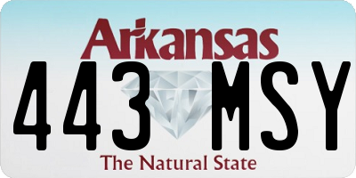 AR license plate 443MSY