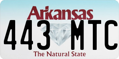 AR license plate 443MTC