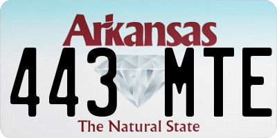 AR license plate 443MTE