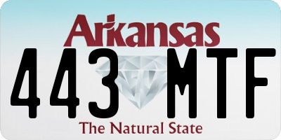 AR license plate 443MTF