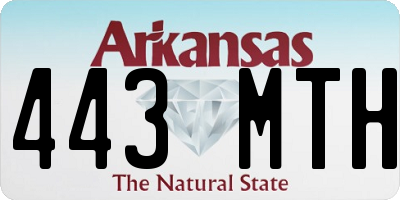 AR license plate 443MTH