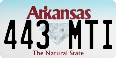 AR license plate 443MTI