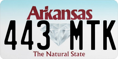 AR license plate 443MTK