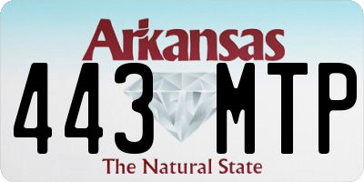 AR license plate 443MTP