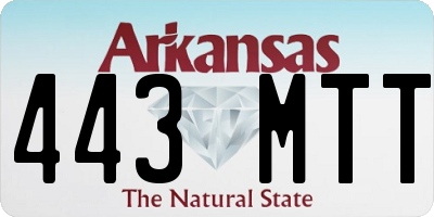 AR license plate 443MTT