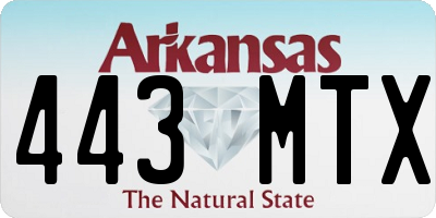 AR license plate 443MTX