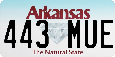 AR license plate 443MUE