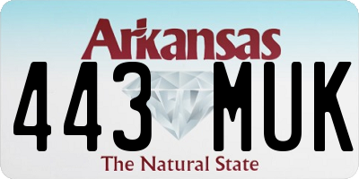 AR license plate 443MUK