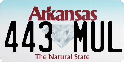 AR license plate 443MUL