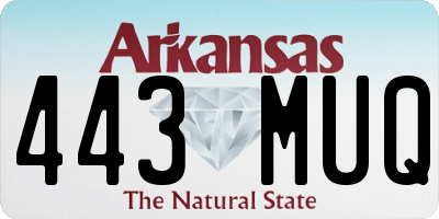 AR license plate 443MUQ
