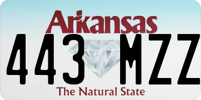 AR license plate 443MZZ