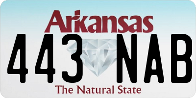 AR license plate 443NAB