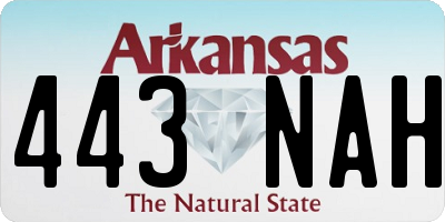AR license plate 443NAH