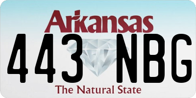 AR license plate 443NBG