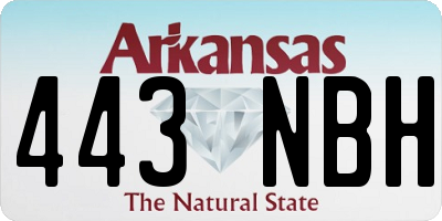 AR license plate 443NBH