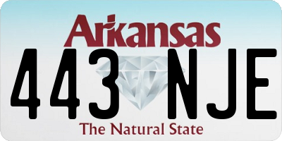 AR license plate 443NJE