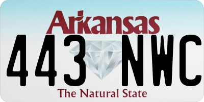 AR license plate 443NWC