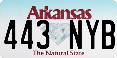 AR license plate 443NYB