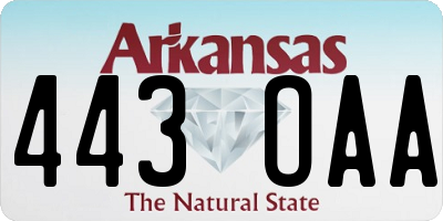 AR license plate 443OAA