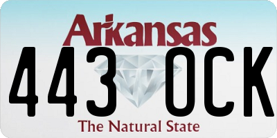 AR license plate 443OCK
