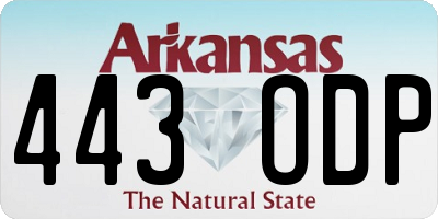 AR license plate 443ODP
