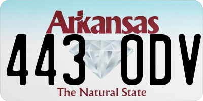 AR license plate 443ODV