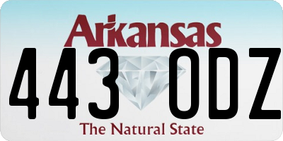 AR license plate 443ODZ
