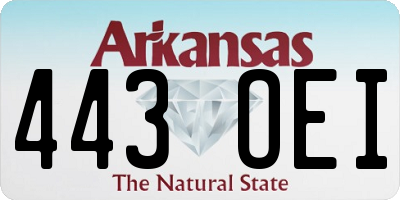 AR license plate 443OEI
