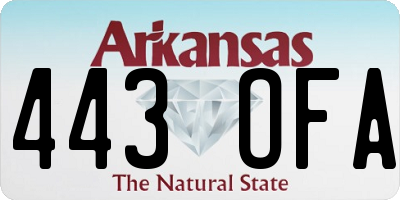 AR license plate 443OFA